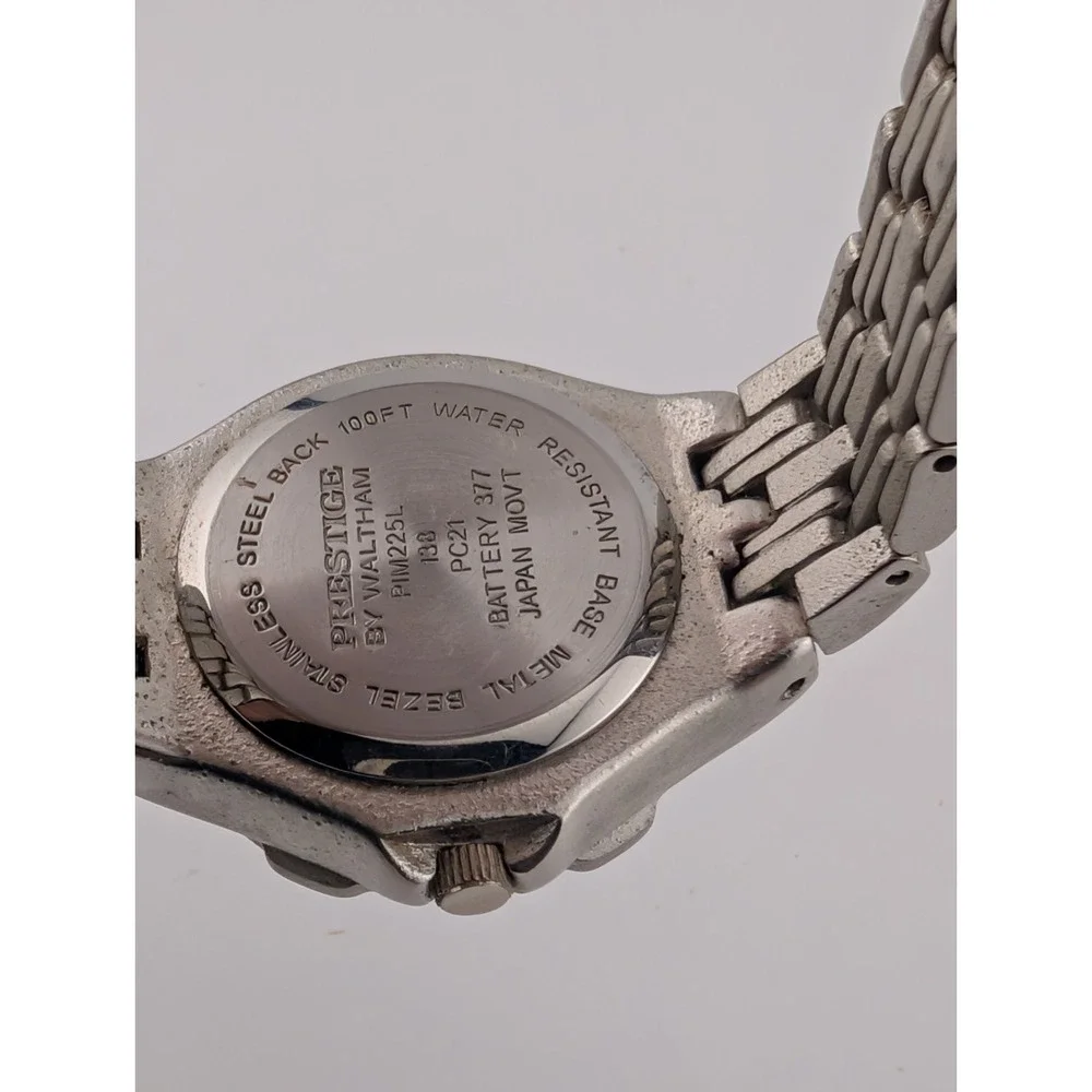 Prestige by Waltham Watch Women 29mm Case Blue Dial Silver 7